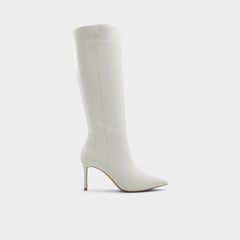 Aldo Laroche White/Bone Women's Tall Boots - Knee-high boot, Stiletto heel White/Bone