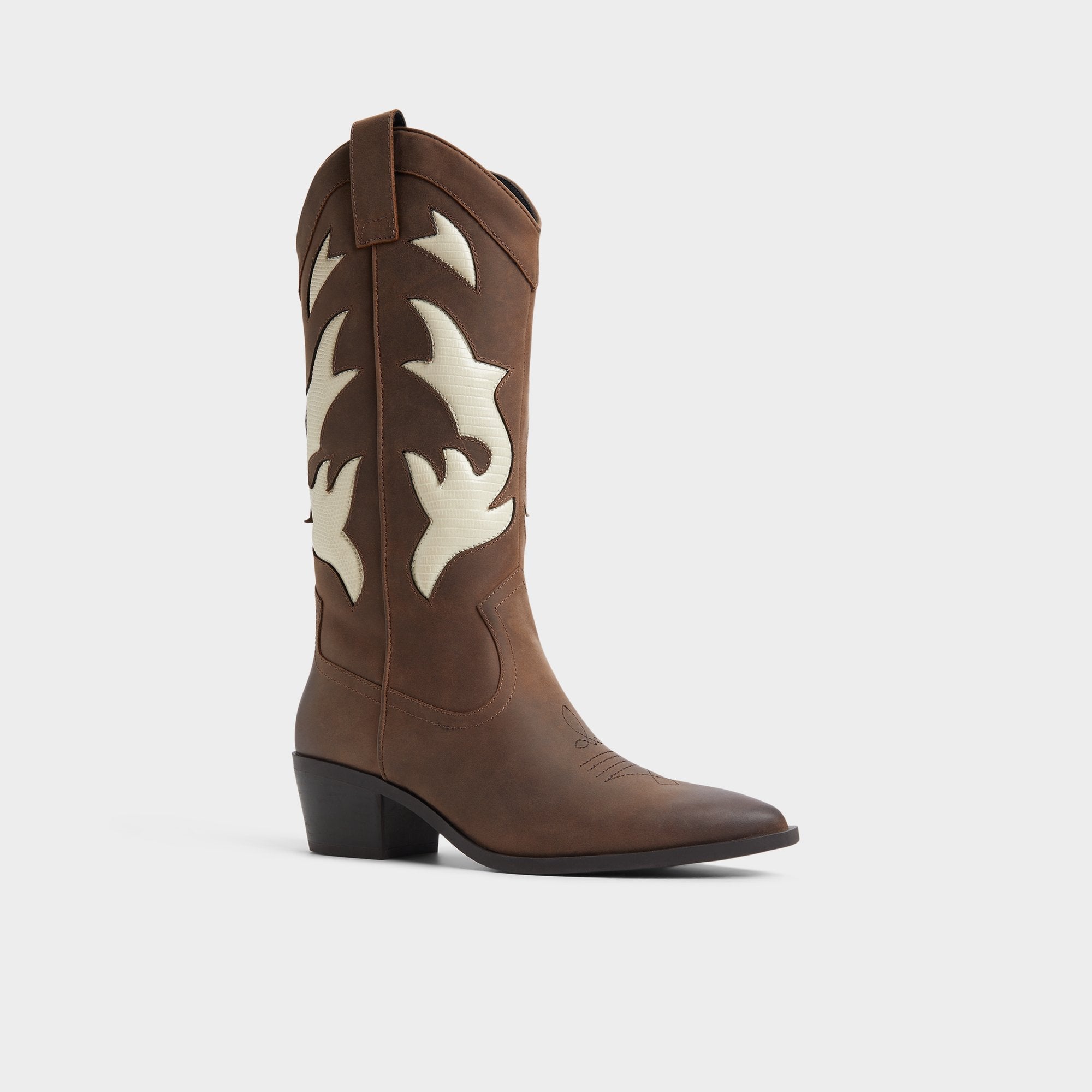 Aldo Nebraska Royal Brown Women's Western - Mid-calf western boot Royal Brown