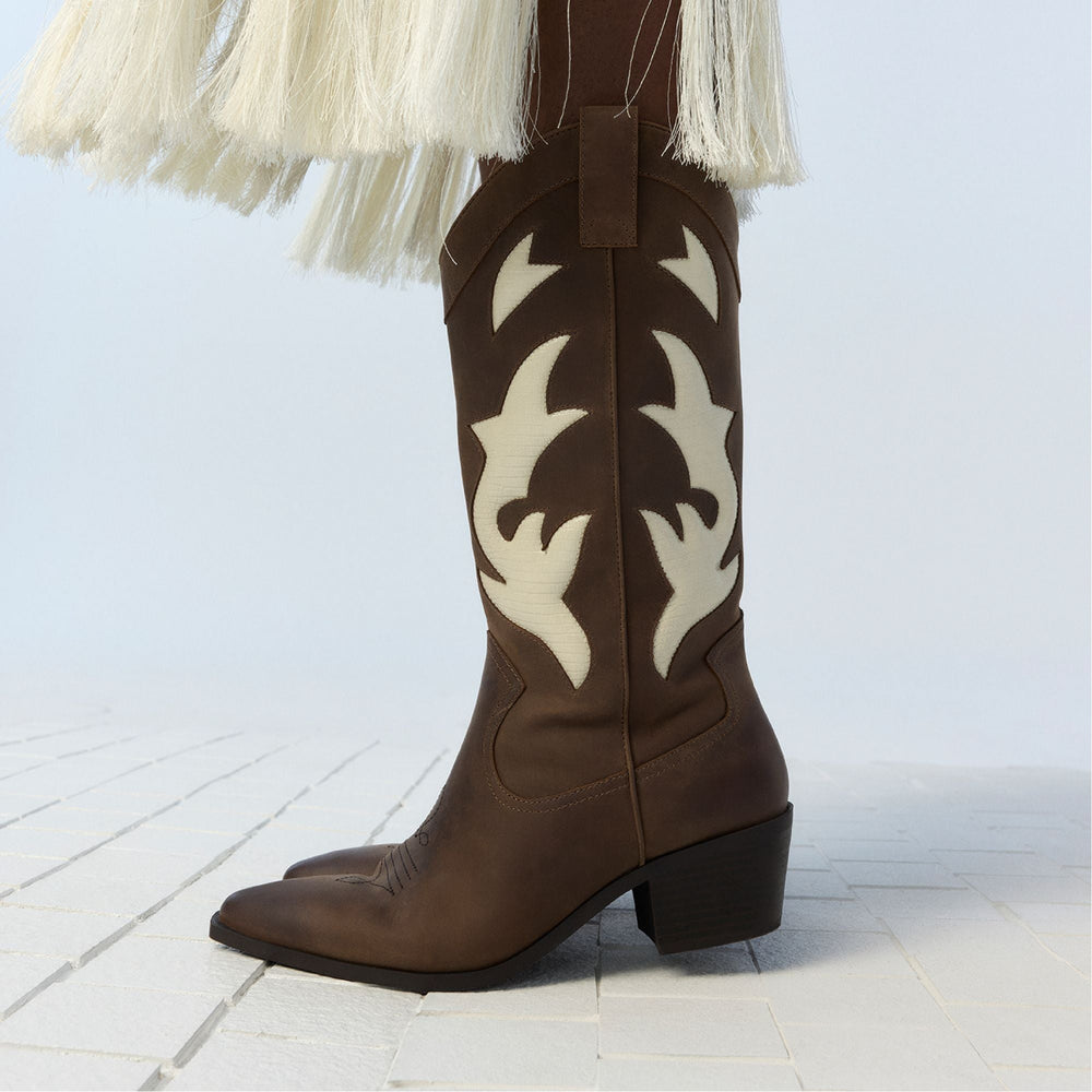 Aldo Nebraska Royal Brown Women's Western - Mid-calf western boot Royal Brown