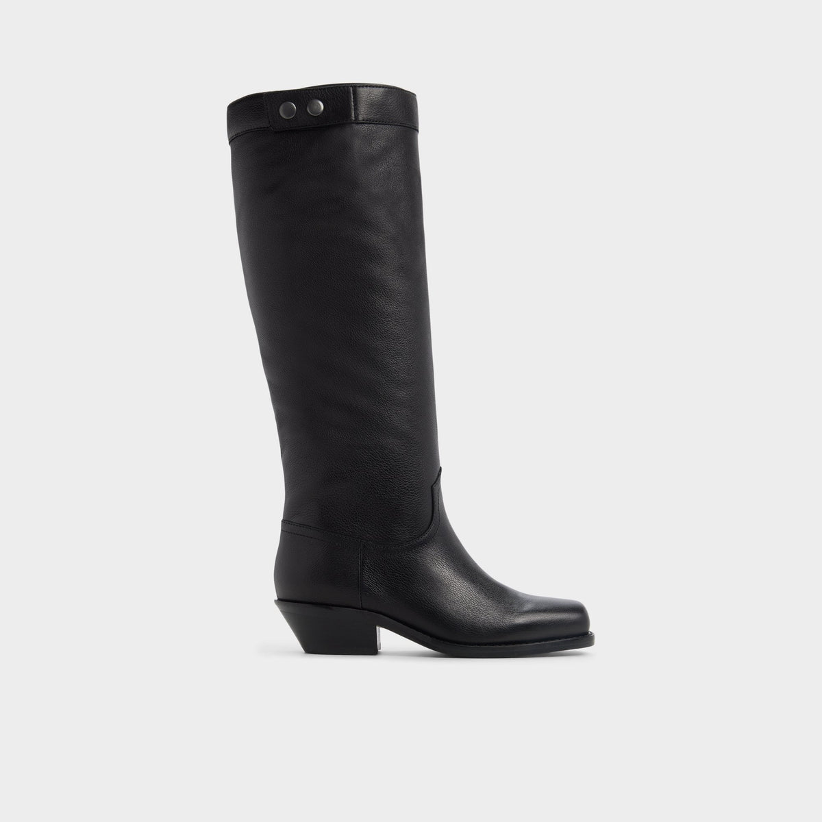 Aldo Emberlyn in Black - Knee-high western boot, Cup sole Black