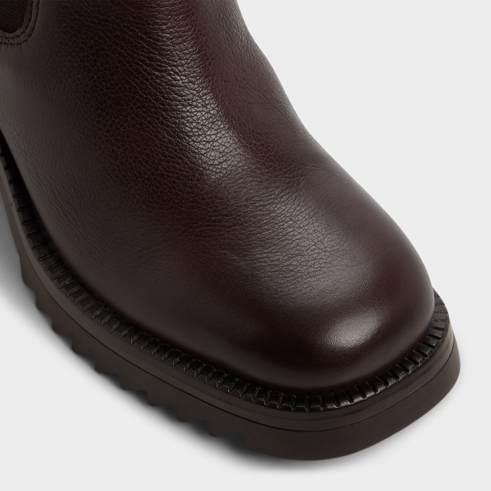 Aldo Anneliese in Medium Brown - Chelsea boot, Lug sole Medium brown