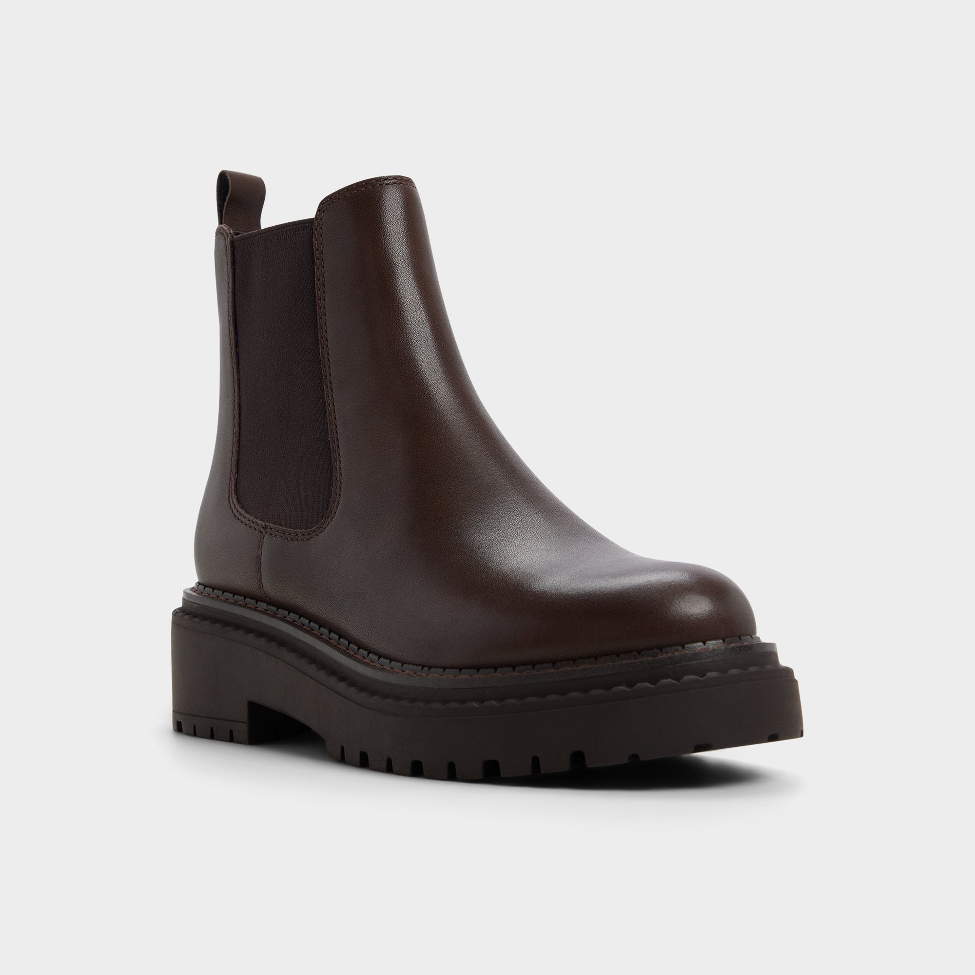 Aldo Bestina in Dark Brown - Chelsea boot, Lug sole Dark brown
