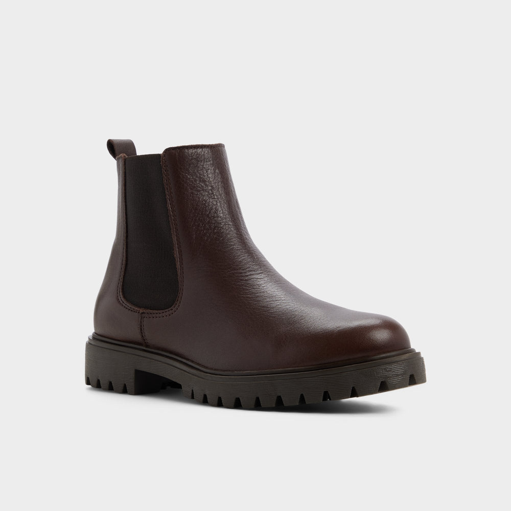 Aldo Adalitlan in Medium Brown - Chelsea boot, Lug sole Medium brown