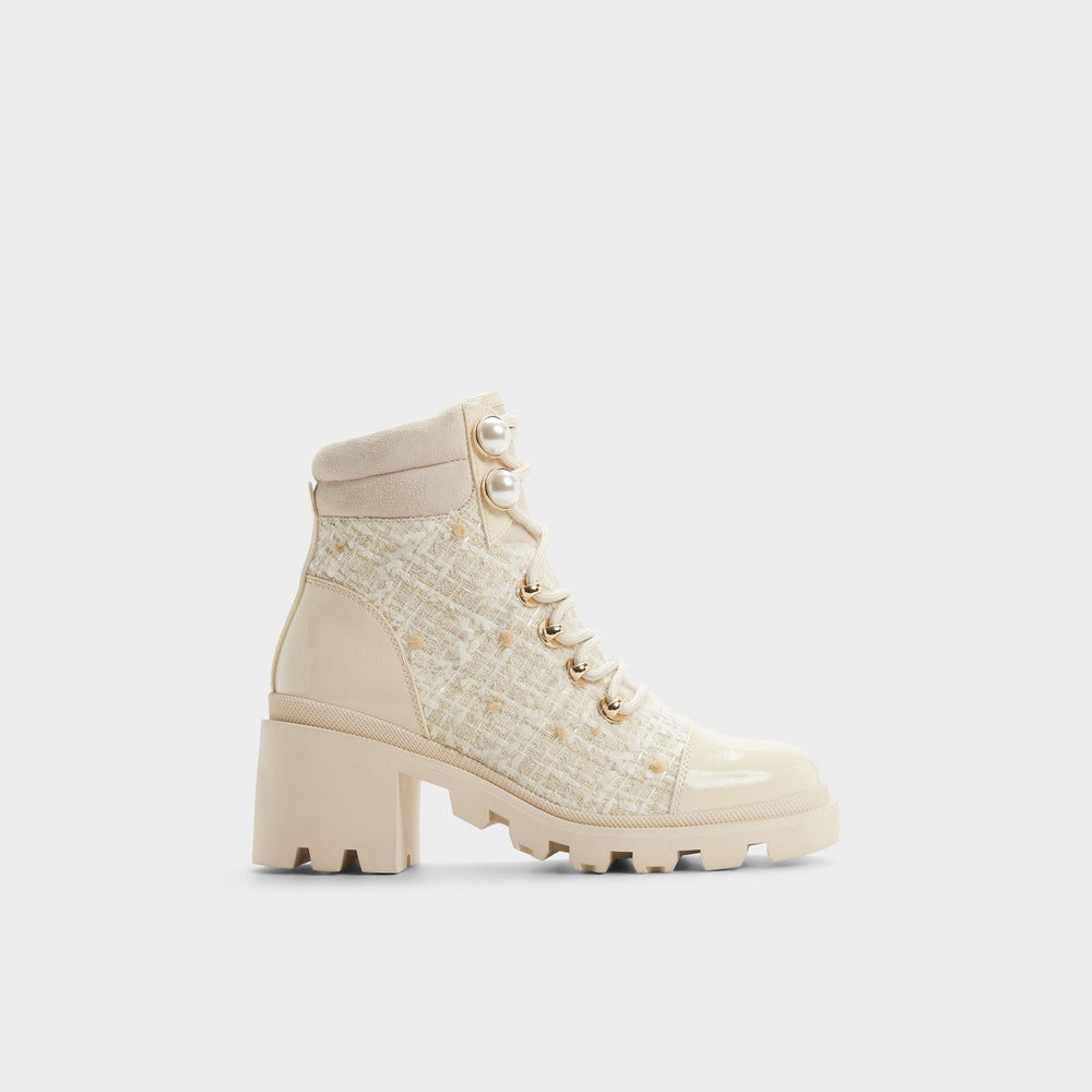 Aldo Mariettia in Other White - Lace-up boot, Lug sole Other white