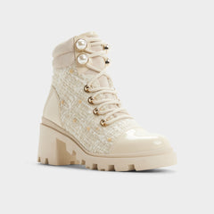 Aldo Mariettia in Other White - Lace-up boot, Lug sole Other white