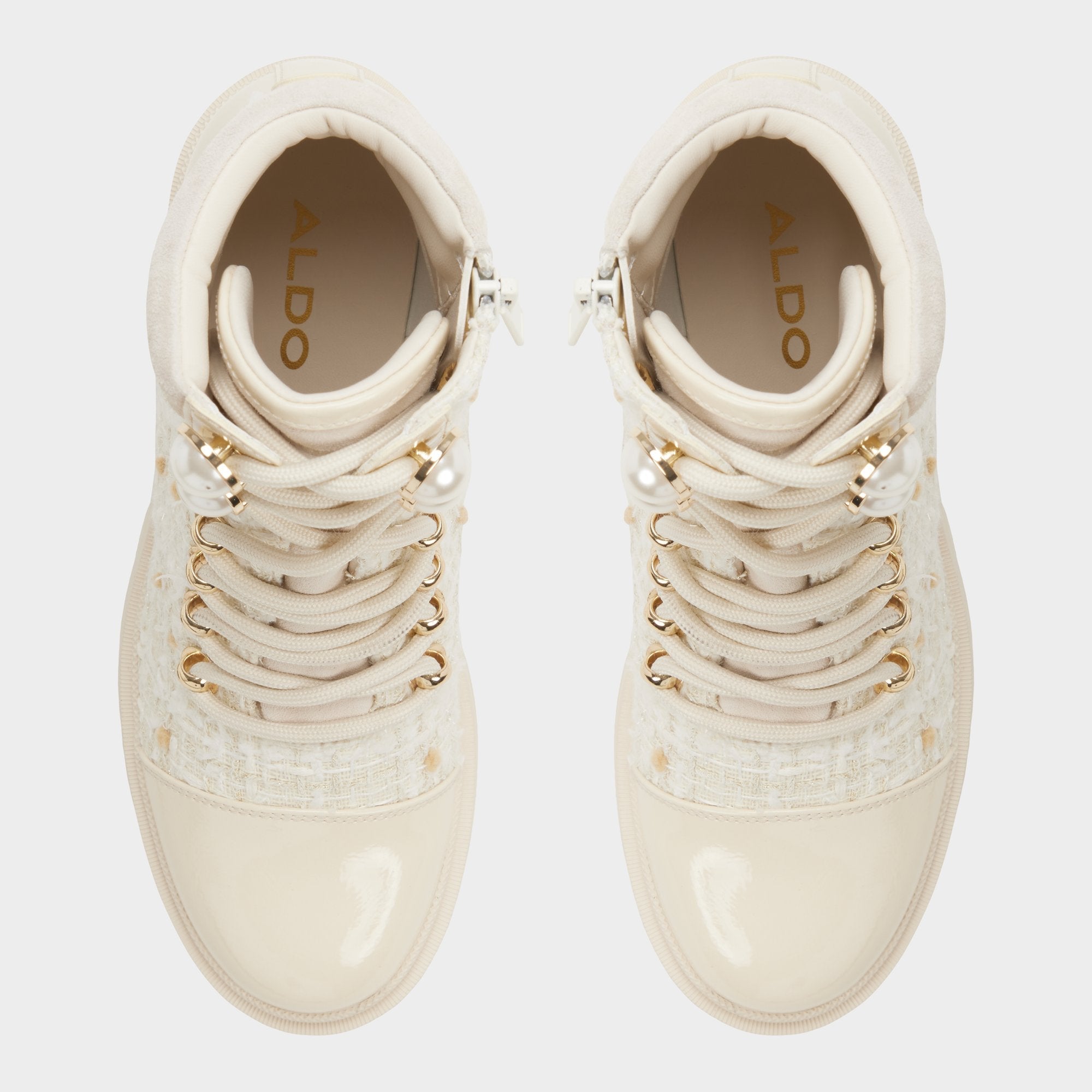 Aldo Mariettia in Other White - Lace-up boot, Lug sole Other white