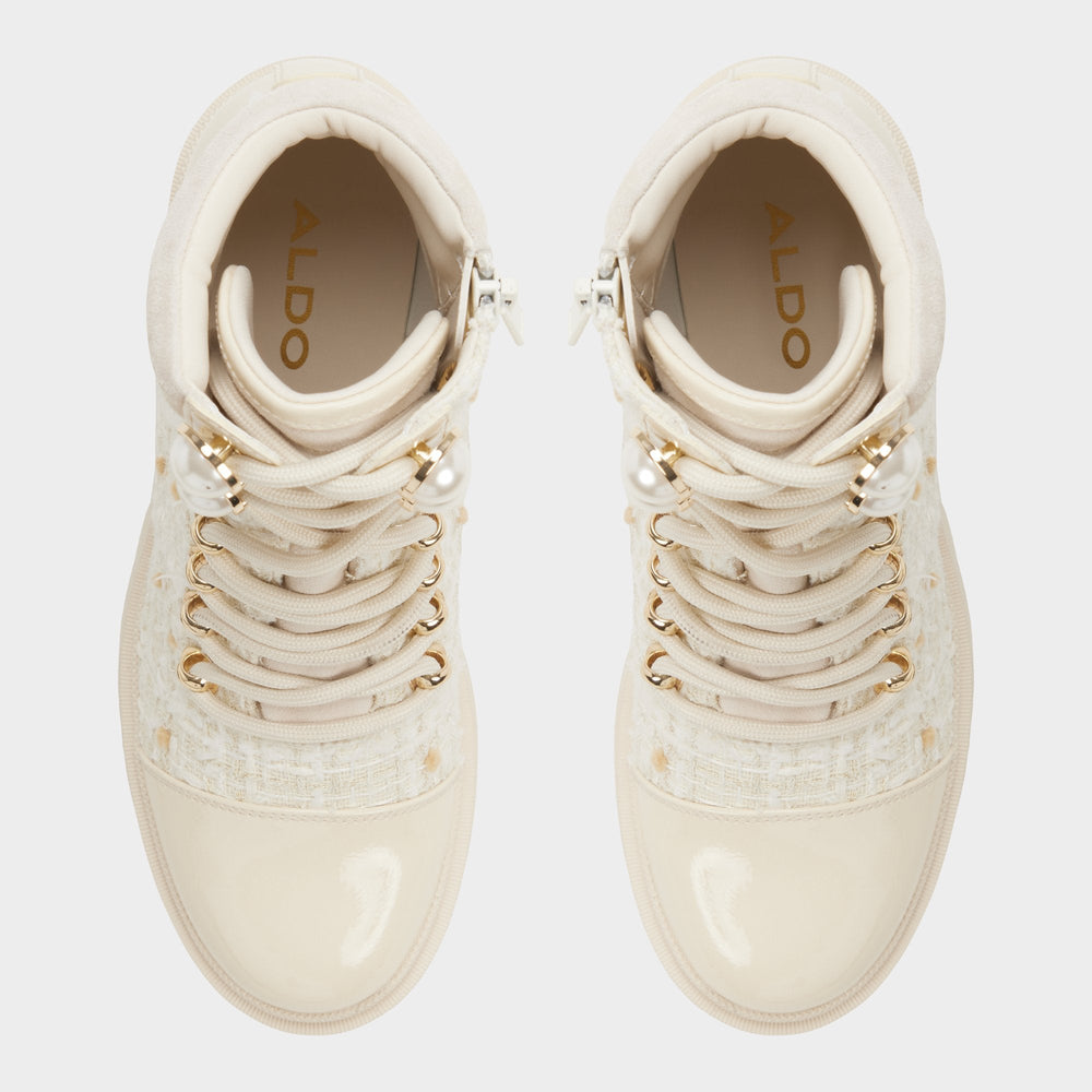Aldo Mariettia in Other White - Lace-up boot, Lug sole Other white