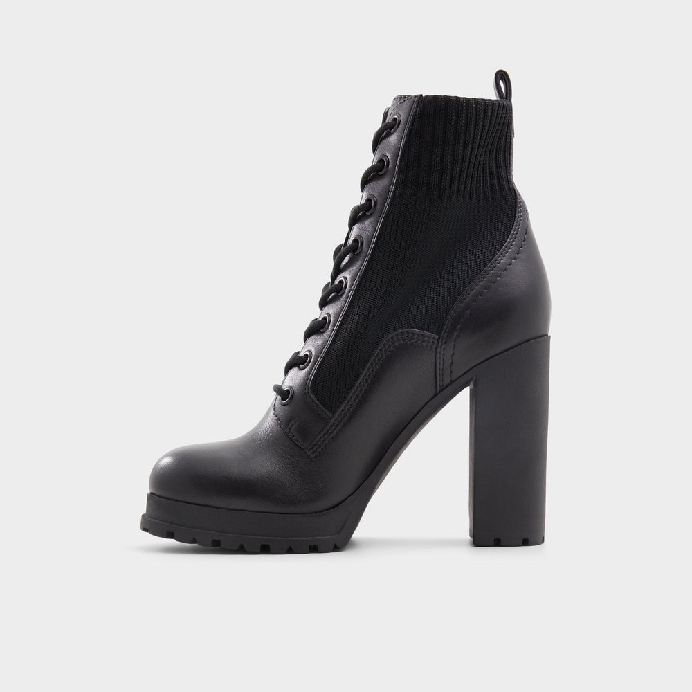 Aldo Rebellious Black Women's Combat boots - Combat ankle boot, Lug sole Black