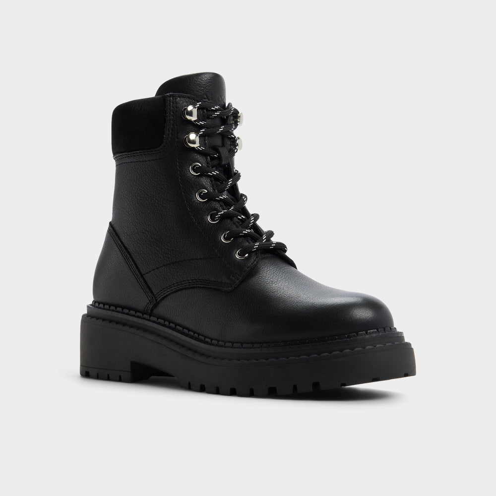 Aldo Lewellan in Black - Hiking boot, Lug sole Black