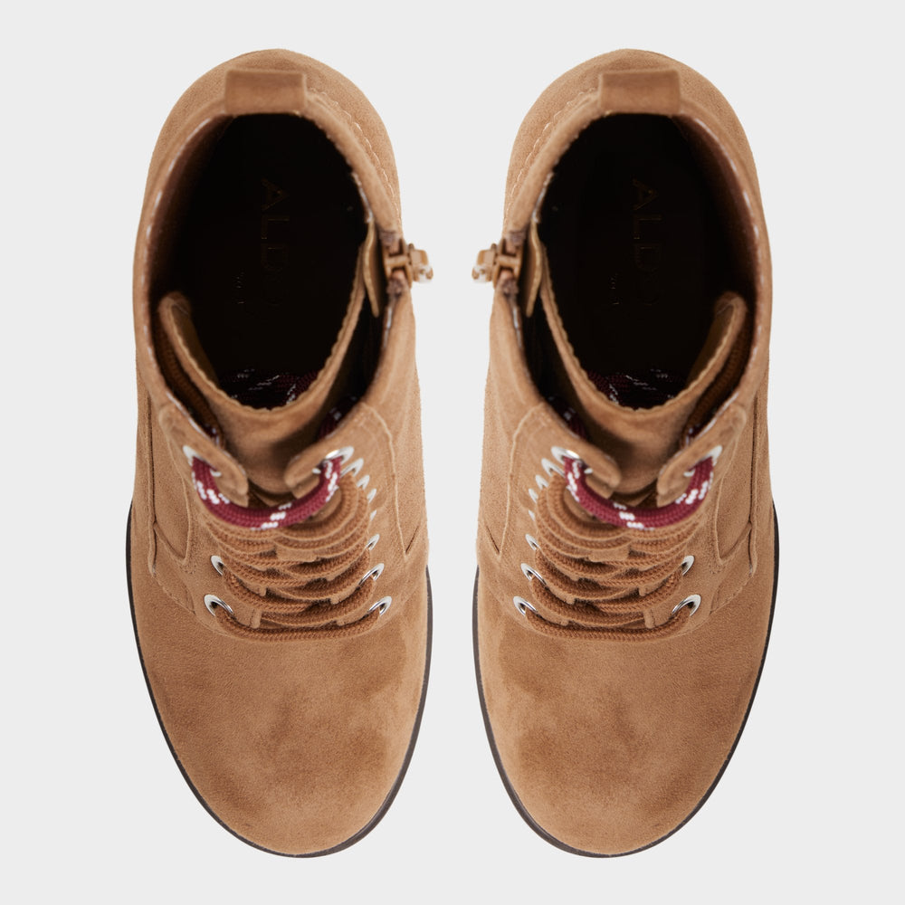 Aldo Rebelliously in Light Brown - Combat ankle boot, Lug sole Light brown