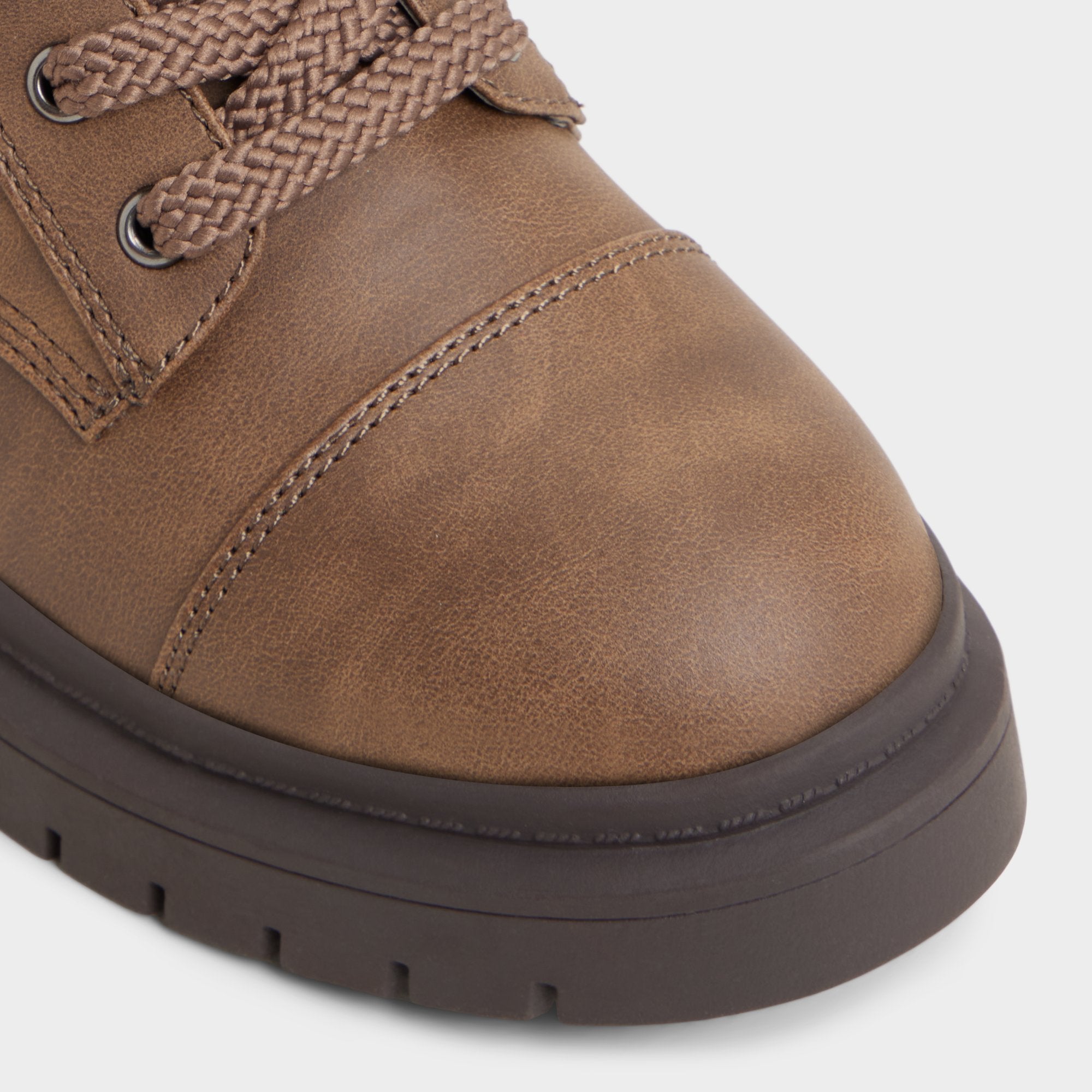 Aldo Goer in Medium Brown - Combat ankle boot, Lug sole Medium brown