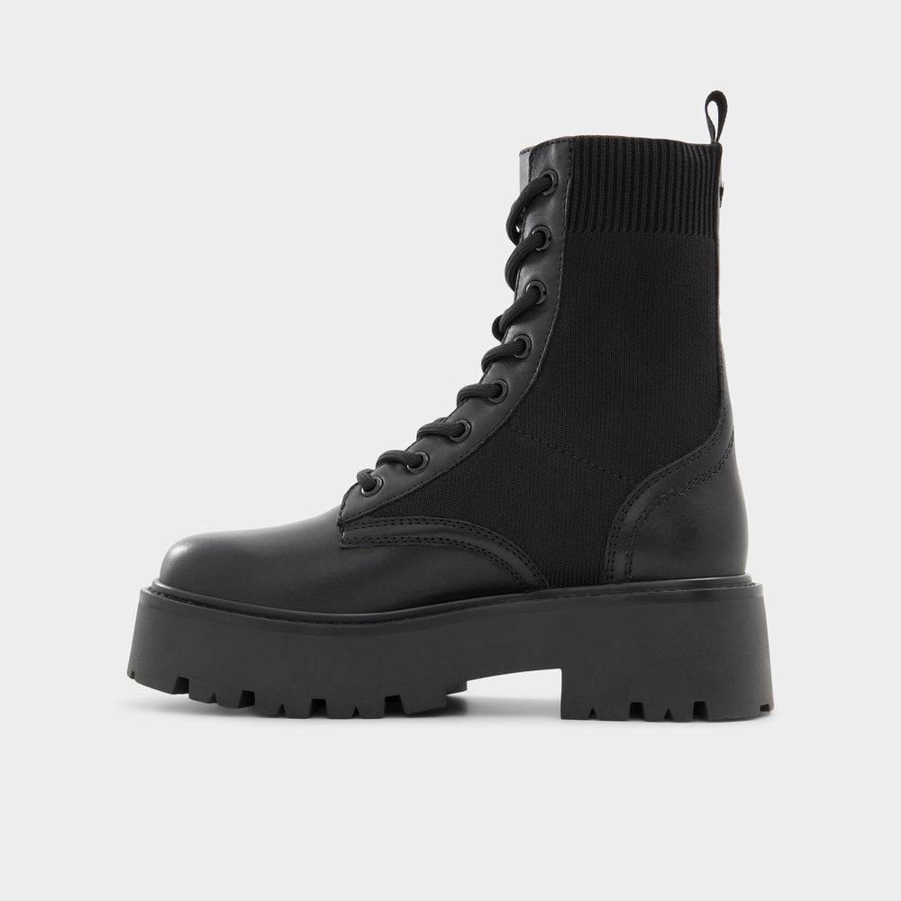Aldo Talaleryknit Black Women's Combat boots - Combat ankle boot, Black Black