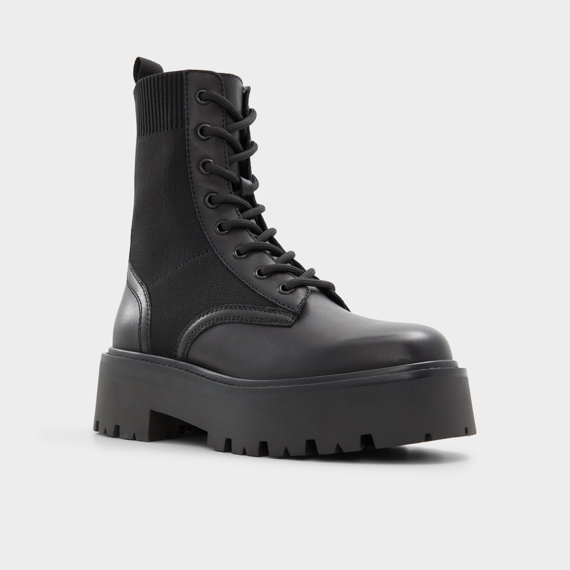 Aldo Talaleryknit Black Women's Combat boots - Combat ankle boot, Black Black