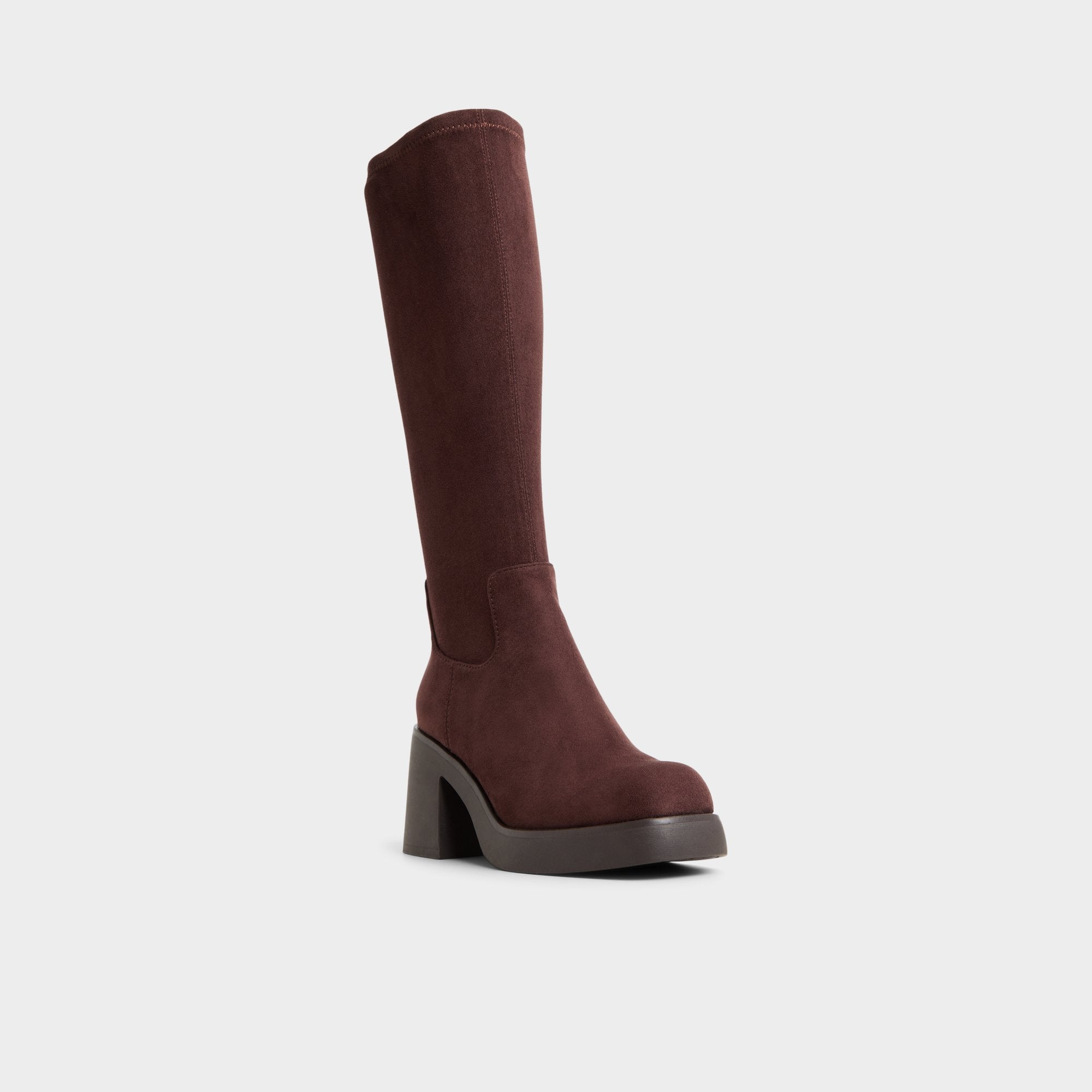 Aldo Auster in Dark Brown - Knee-high boot, Platform Dark Brown