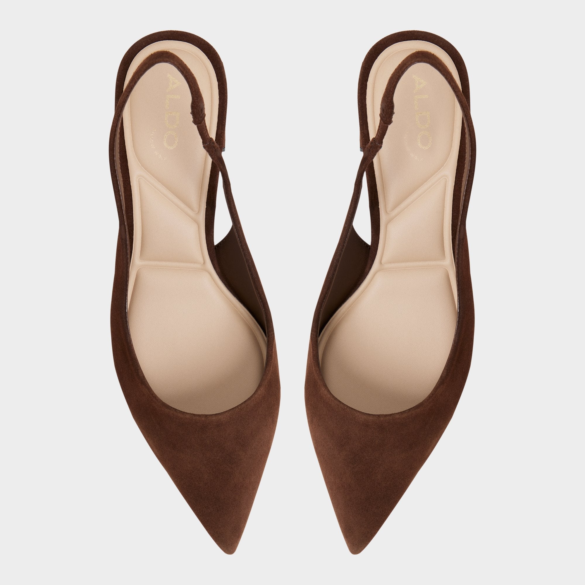 Aldo Uliana in Dark Brown - Slingback heel, Block heel Dark brown