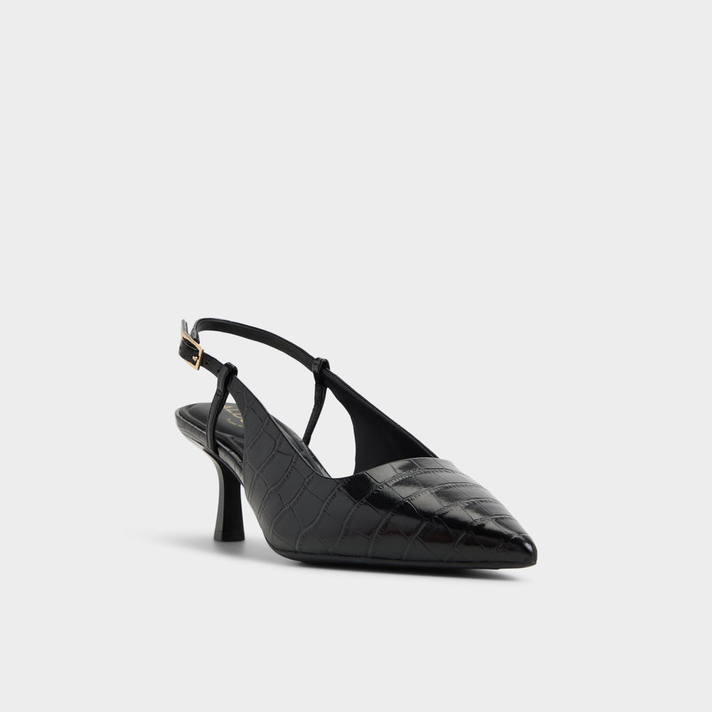 Aldo Adan in Black - Slingback heel, Kitten heel Black
