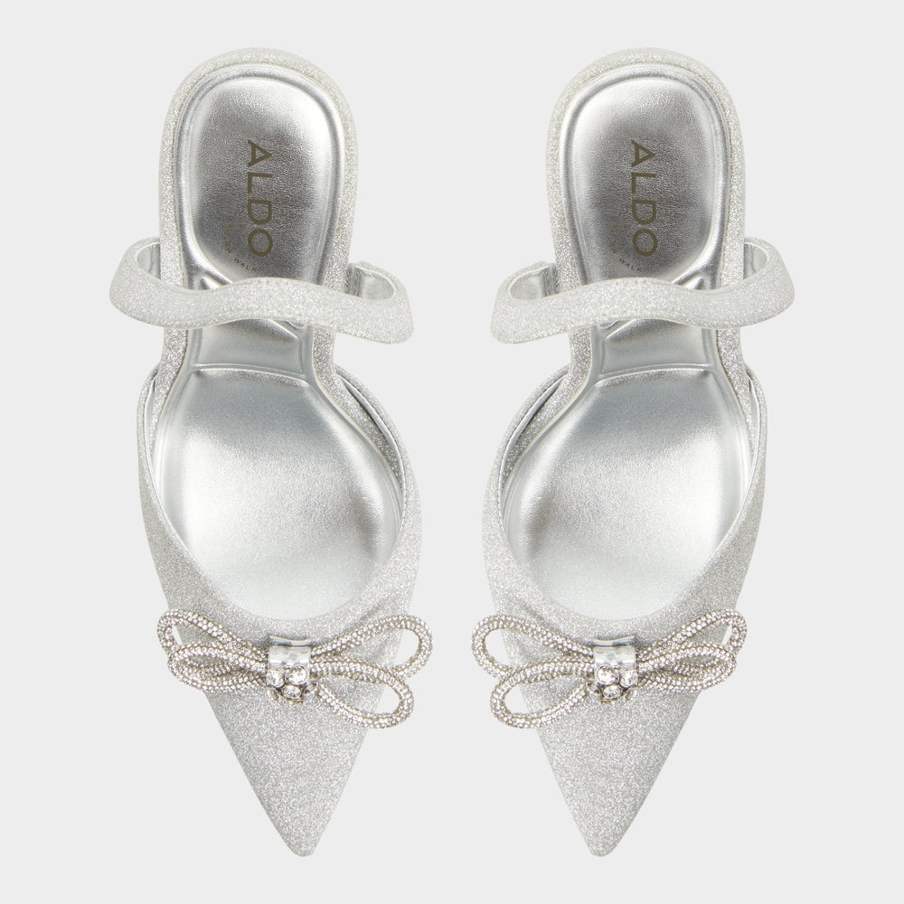 Aldo Addie Silver Women's Slingbacks - Slingback heel, Stiletto heel Silver