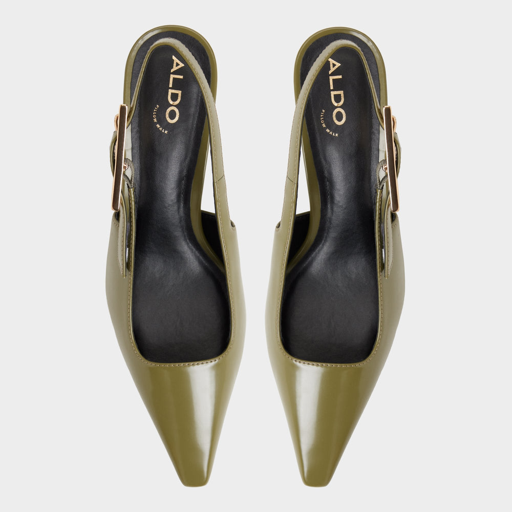 Aldo Nealie in Khaki 14139074 - Slingback heel, Kitten heel Khaki