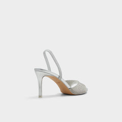 Aldo Aitana Silver Women's Heeled sandals - Slingback heeled sandal, Stiletto heel Silver