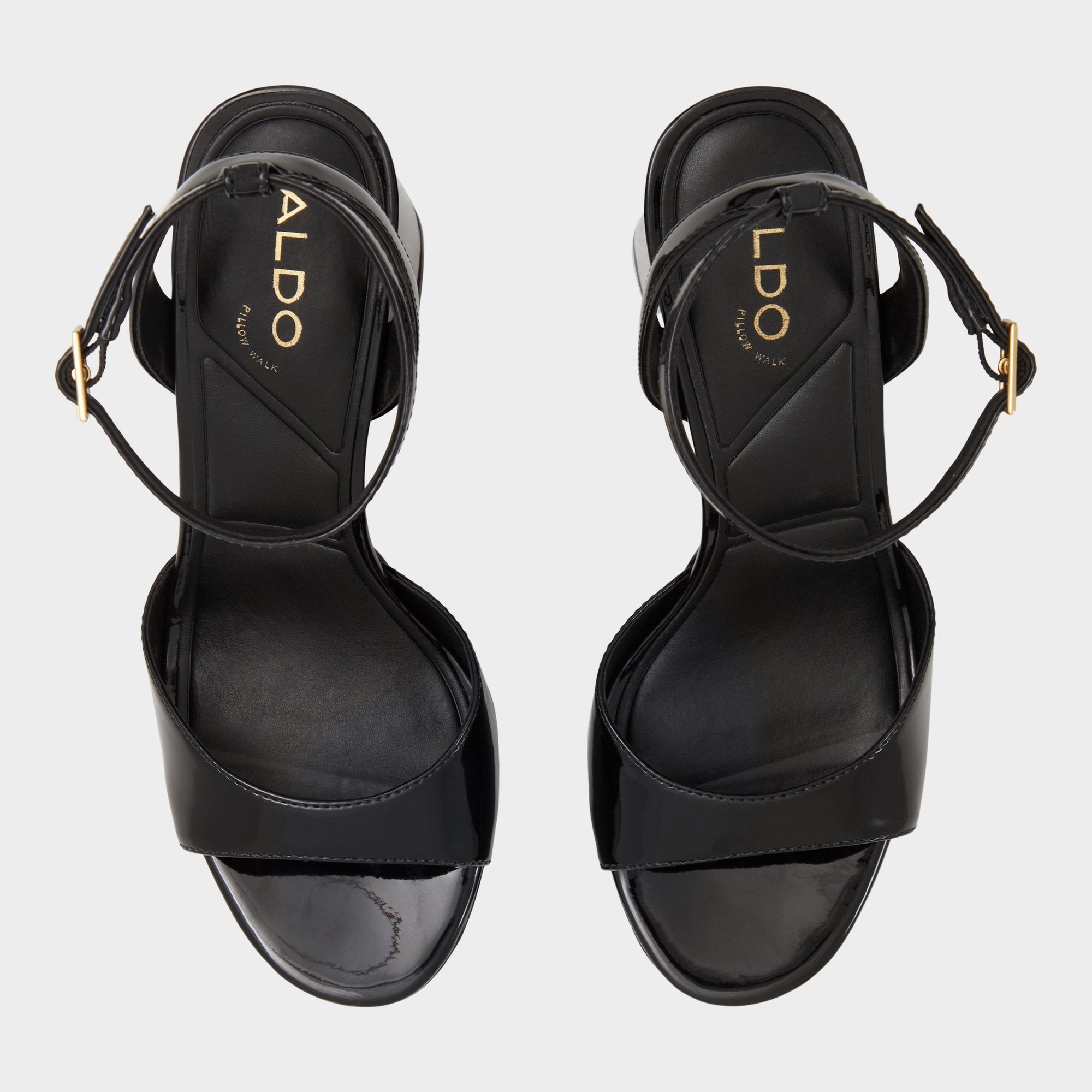 Aldo Valoria Black Women's Platform sandals - Strappy heeled sandal, Platform Black