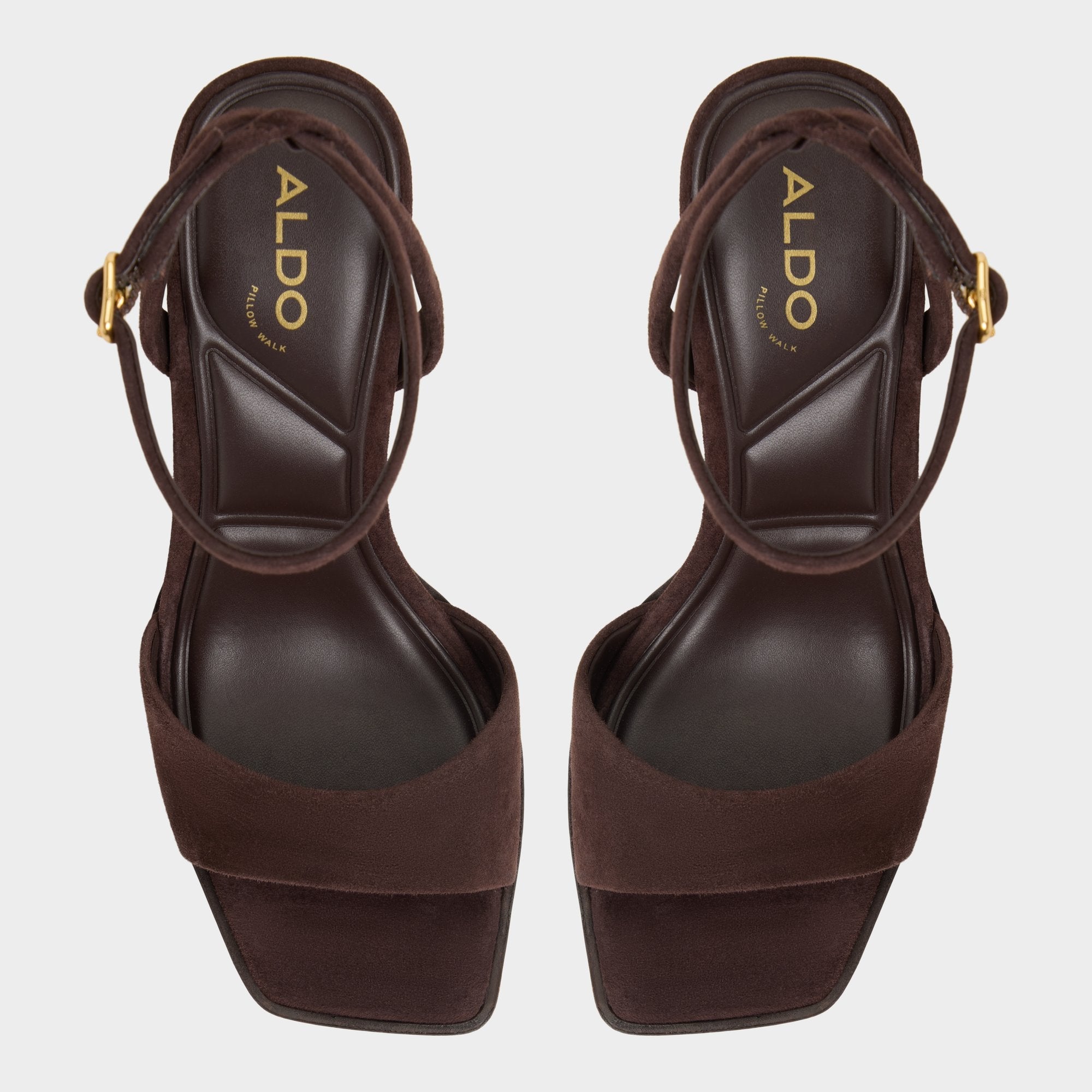 Aldo Lothon Dark Brown Women's Platform sandals - Strappy heeled sandal, Platform Dark brown