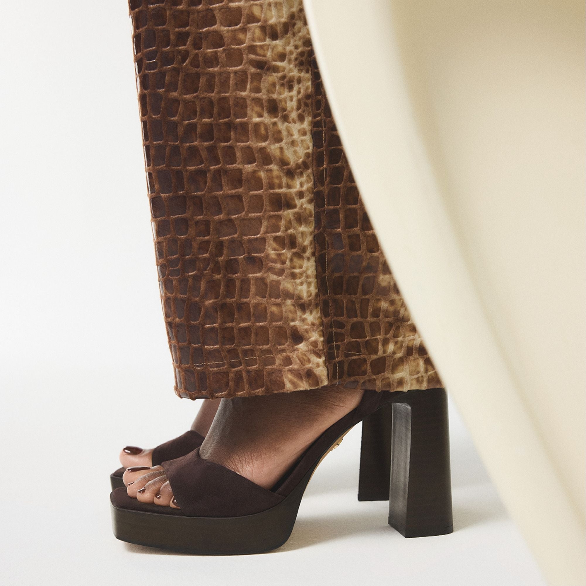 Aldo Lothon Dark Brown Women's Platform sandals - Strappy heeled sandal, Platform Dark brown