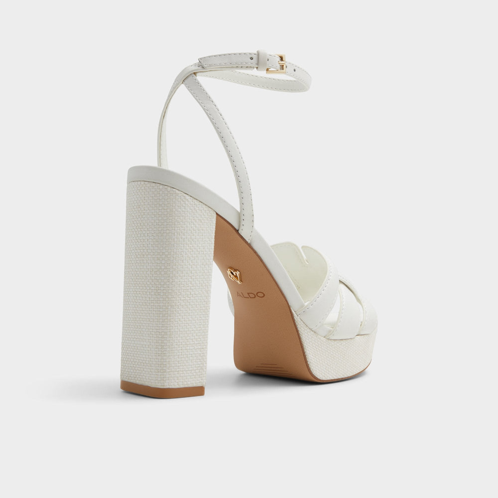 Aldo Valaberel Open White Women's Platform sandals - Strappy heeled sandal, Platform Open white