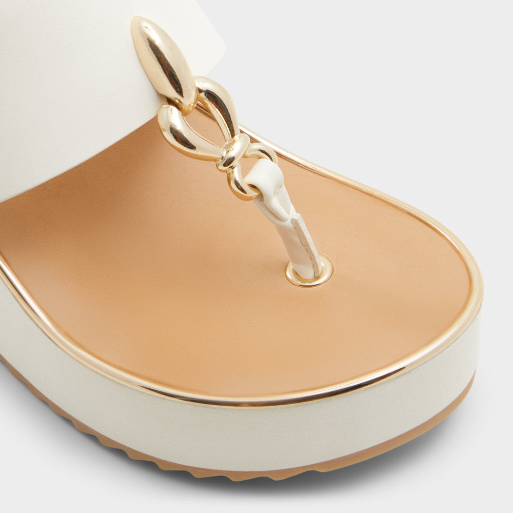 Aldo Penelopy White Women's Wedges - Wedge sandal, Wedge heel White