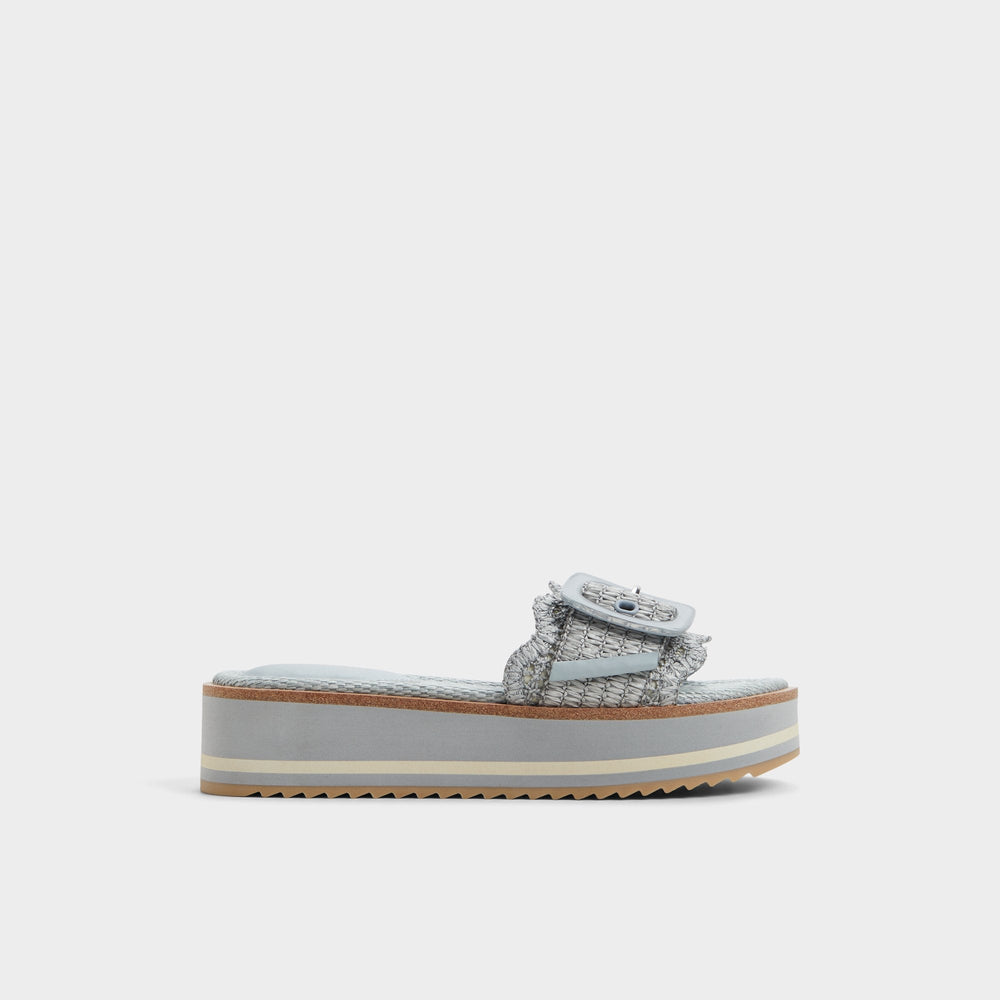 Aldo Wavynelly Other Blue Women's Flats - Slide sandal, Platform Other Blue