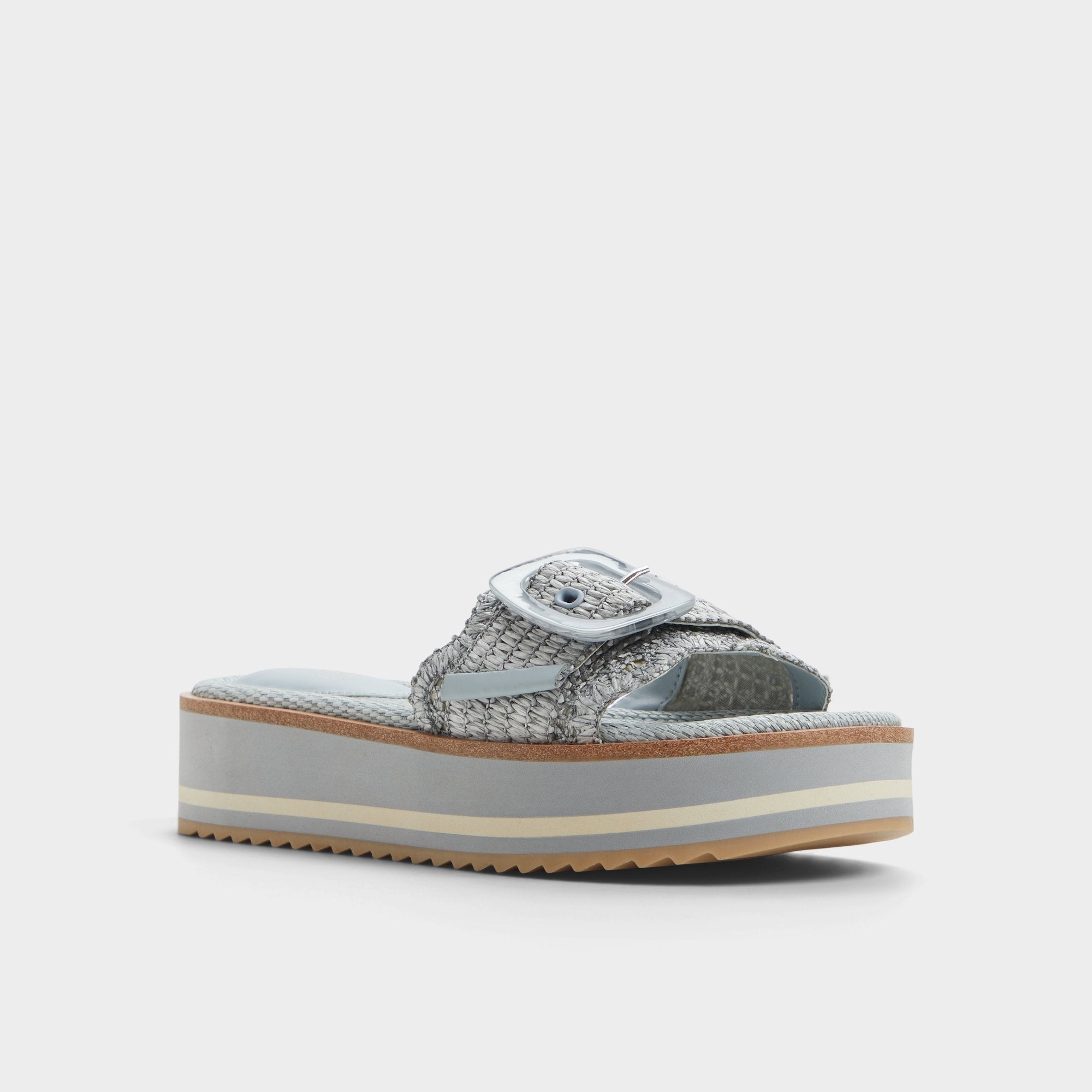 Aldo Wavynelly Other Blue Women's Flats - Slide sandal, Platform Other Blue