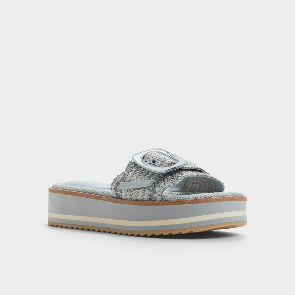Aldo Wavynelly Other Blue Women's Flats - Slide sandal, Platform Other Blue