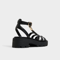 Aldo Lamington Black Women's Strappy sandals - Gladiator sandal, Lug sole Black