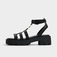 Aldo Lamington Black Women's Strappy sandals - Gladiator sandal, Lug sole Black