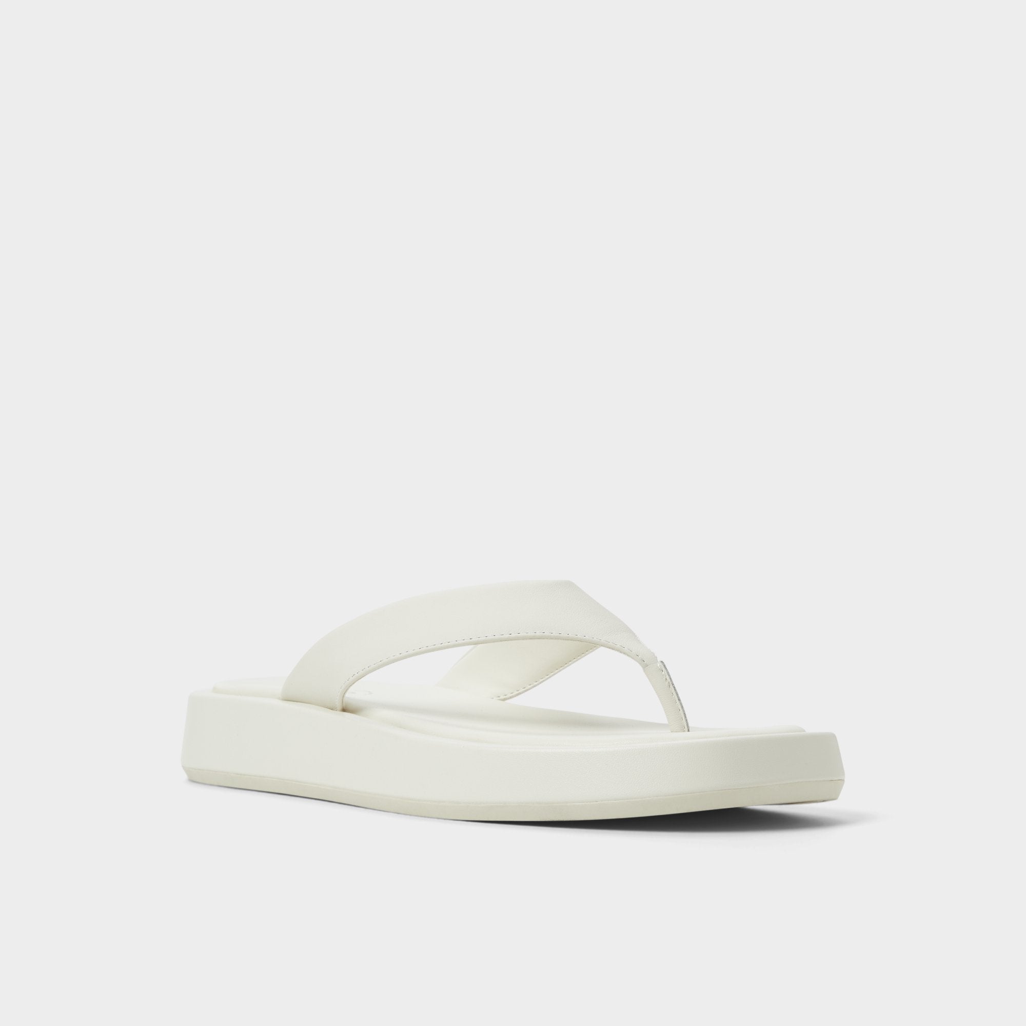 Aldo Grettle White/Bone Women's Flats - Flip flop, Flatform White/bone