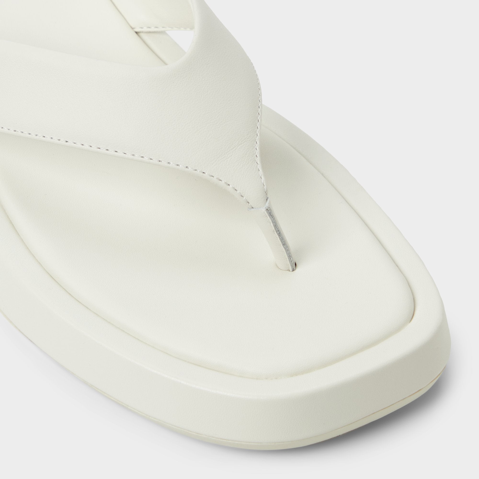Aldo Grettle White/Bone Women's Flats - Flip flop, Flatform White/bone