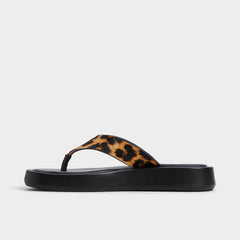 Aldo Grettle Brown Multi Women's Flats - Flip flop, Platform Brown Multi
