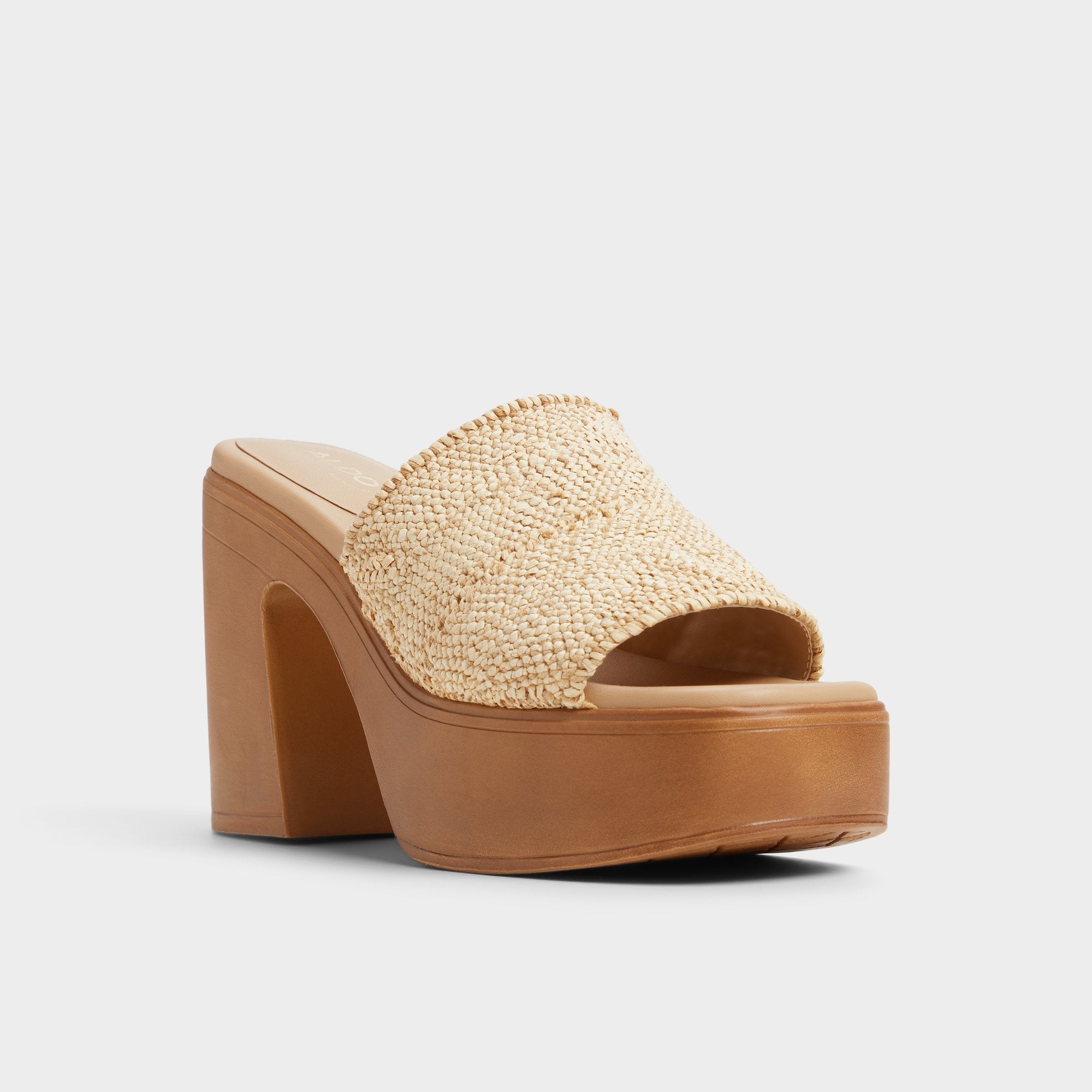 Aldo Maysee Natural Women's Platform sandals - Heeled mule, Platform Natural