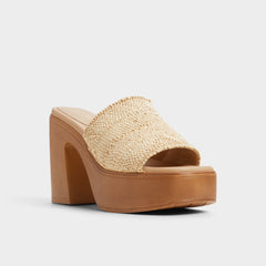 Aldo Maysee Natural Women's Platform sandals - Heeled mule, Platform Natural