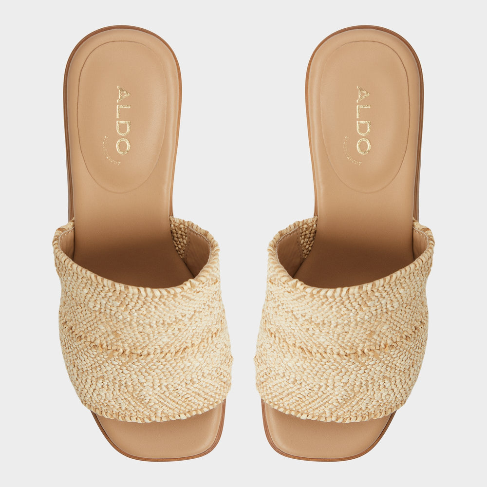 Aldo Maysee Natural Women's Platform sandals - Heeled mule, Platform Natural