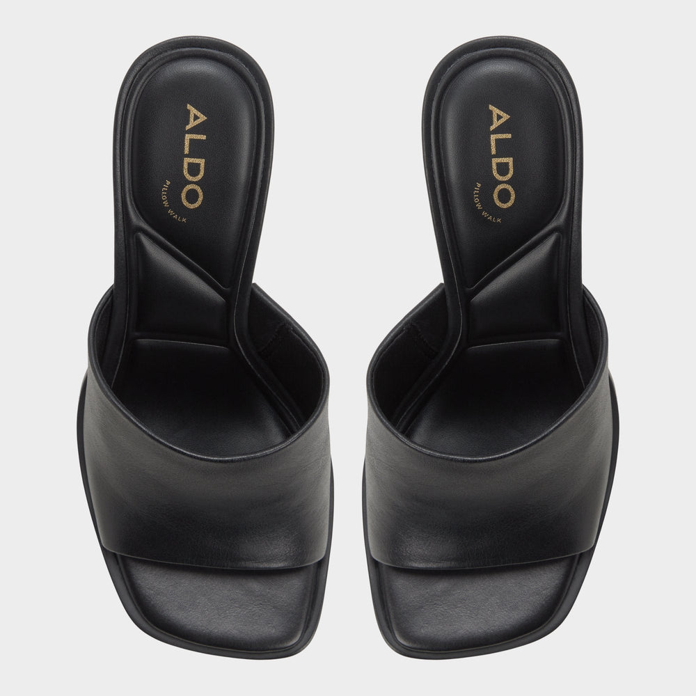 Aldo Re in Sophia Black - Heeled mule, Block heel Black