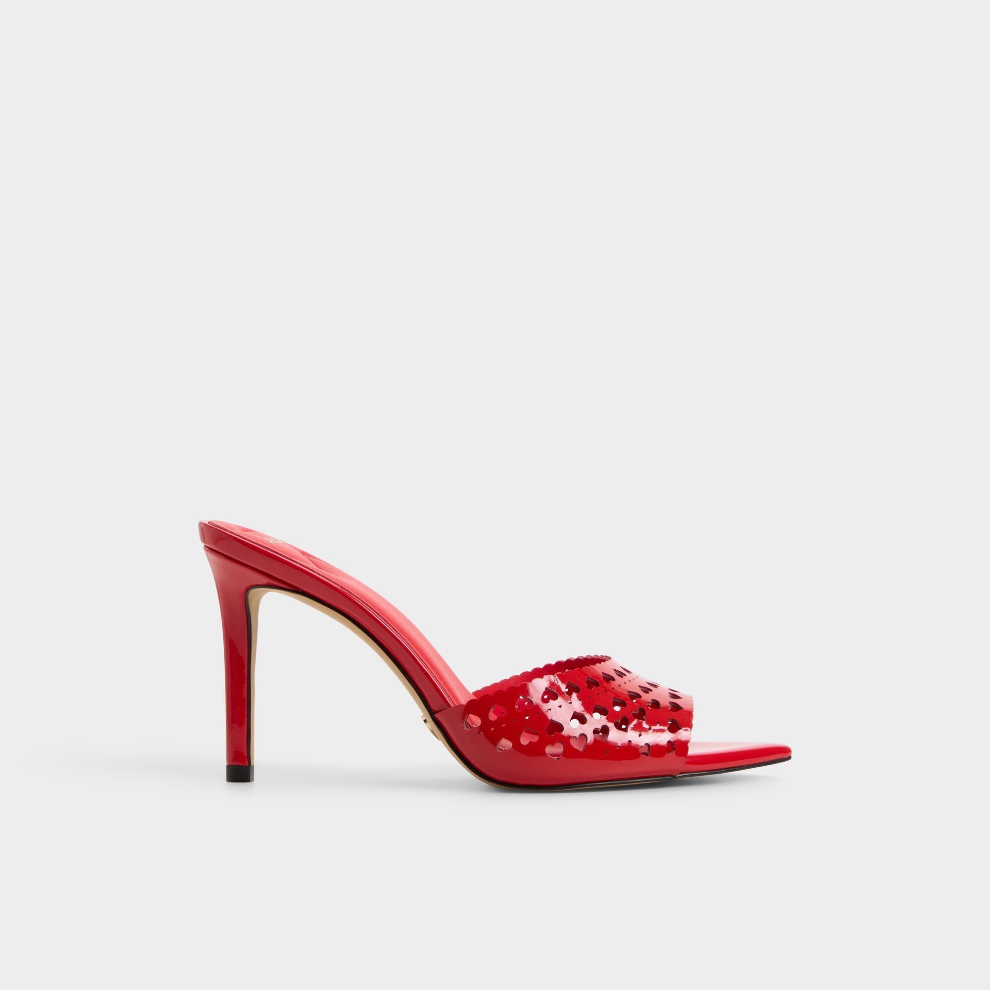 Aldo Lovemule in Medium Red - Heeled mule, Stiletto heel Medium red