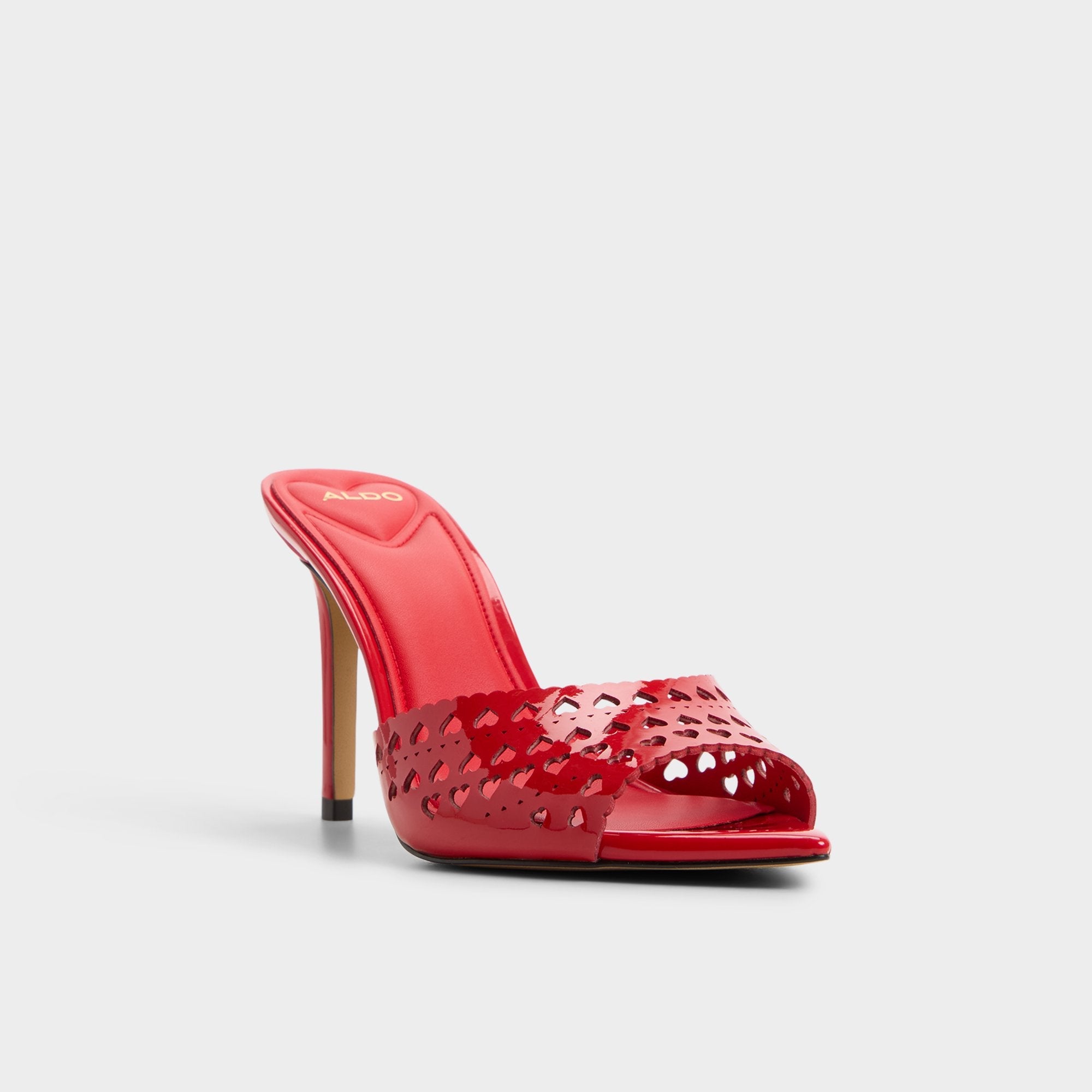 Aldo Lovemule in Medium Red - Heeled mule, Stiletto heel Medium red