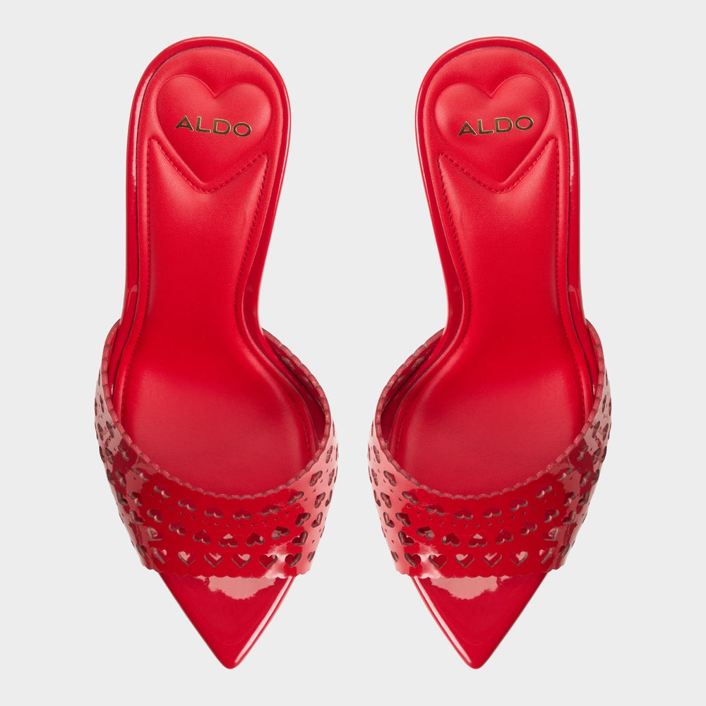Aldo Lovemule in Medium Red - Heeled mule, Stiletto heel Medium red