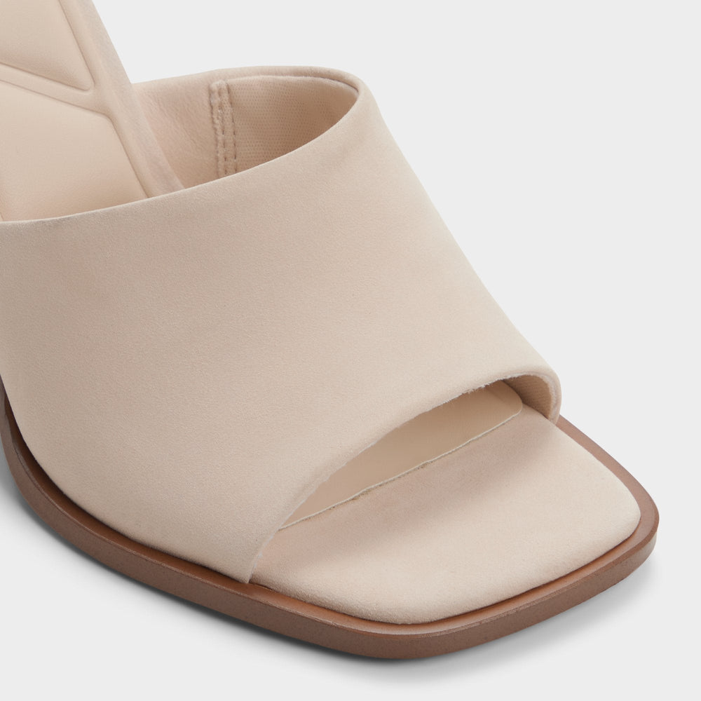 Aldo Re in Sophia Other Beige - Heeled mule, Block heel Other beige