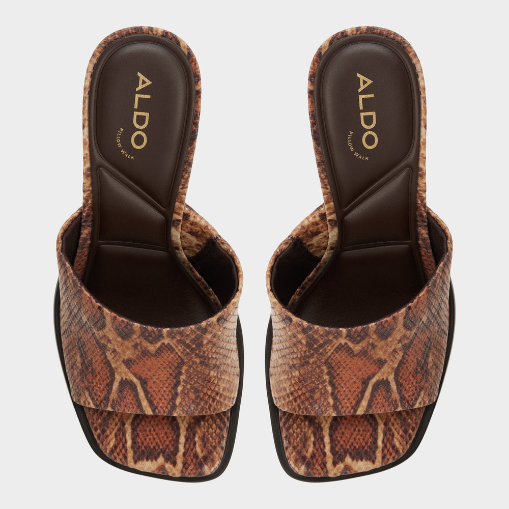 Aldo Re in Sophia Brown Multi14190695 - Heeled mule, Block heel Brown multi