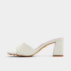 Aldo Tisha White Women's Heeled mules - Heeled mule, Block heel White