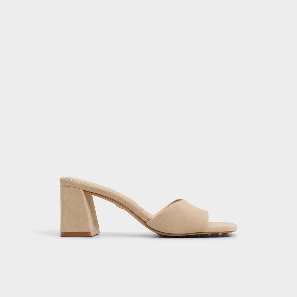 Aldo Tisha Beige Women's Heeled mules - Heeled mule, Block heel Beige