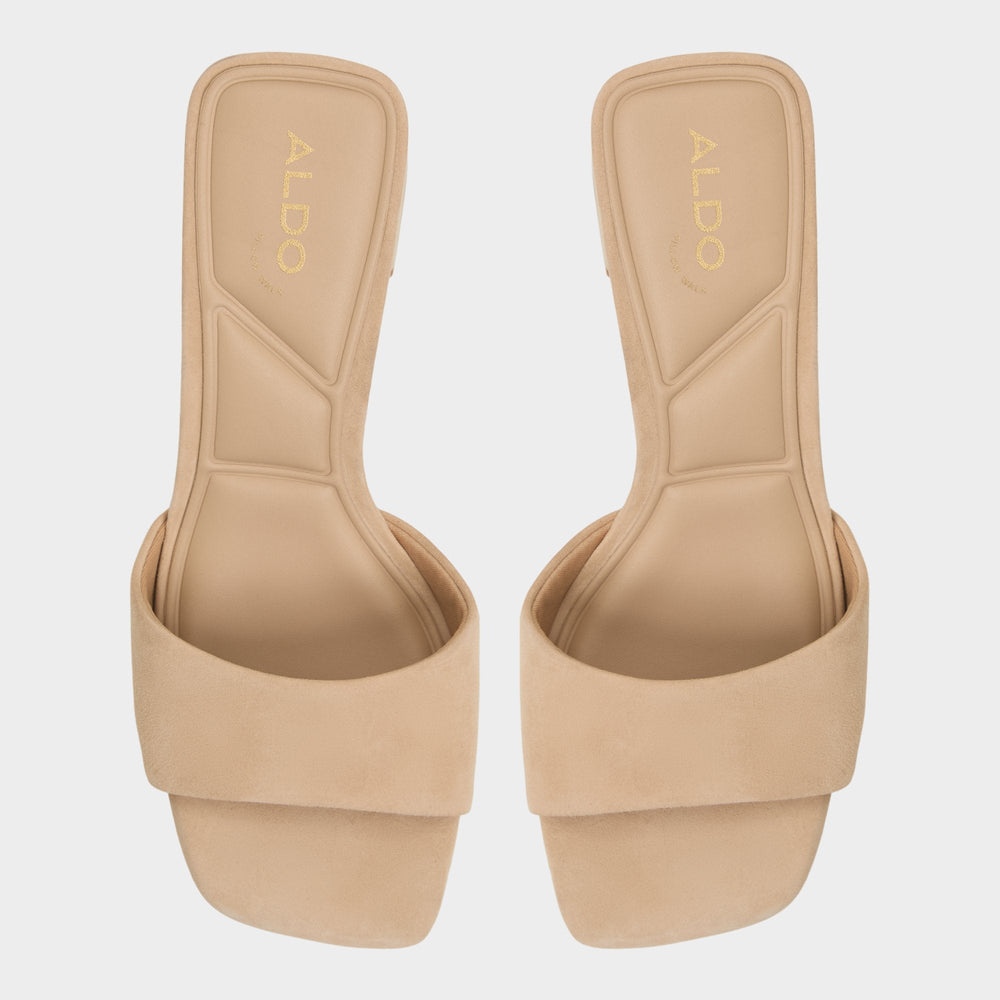Aldo Tisha Beige Women's Heeled mules - Heeled mule, Block heel Beige