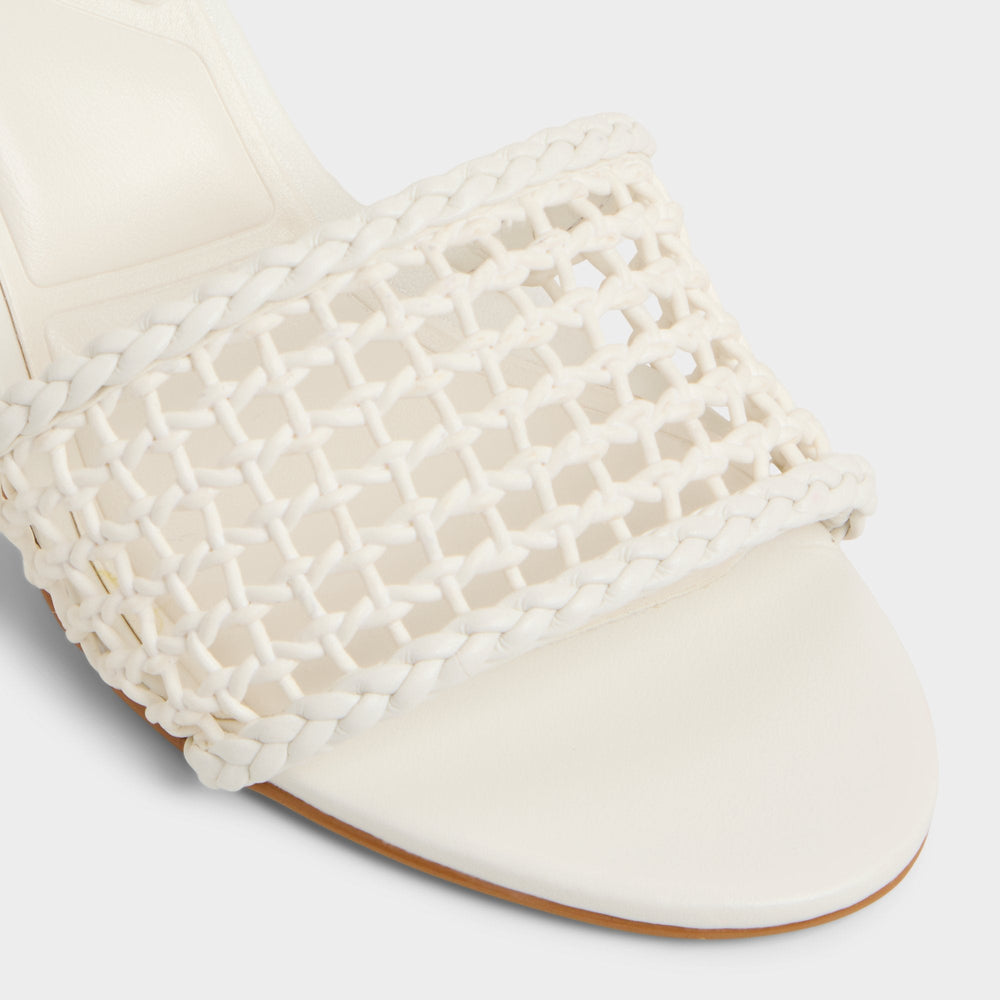 Aldo Beachdate White/Bone Women's Block heels - Heeled mule, Block heel White/Bone