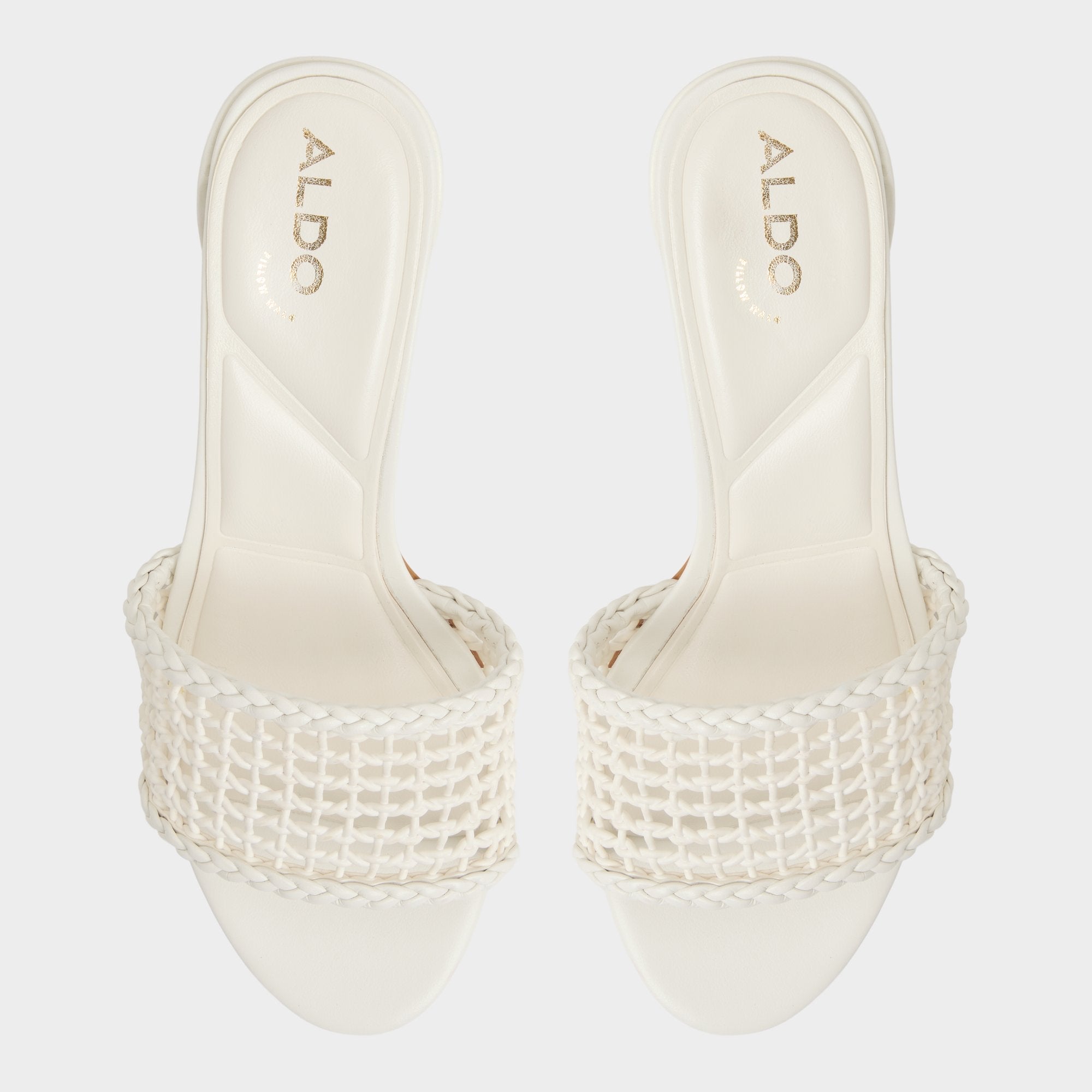 Aldo Beachdate White/Bone Women's Block heels - Heeled mule, Block heel White/Bone